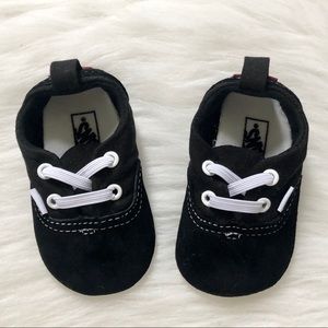 Infant black vans booties